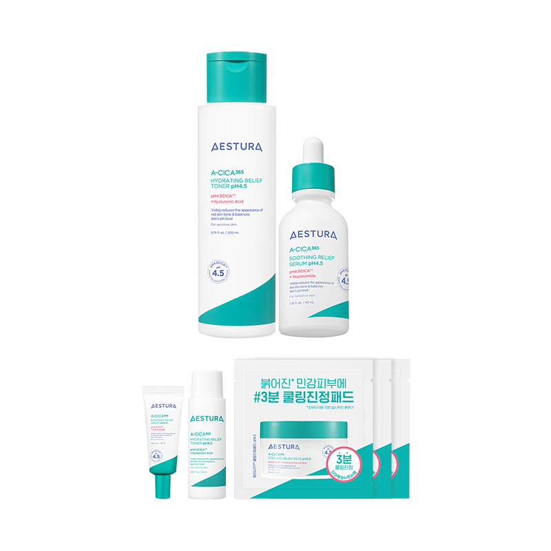 [리뉴얼]에이시카 365 수분토너pH4.5+에이시카 365 흔적진정세럼pH4.5