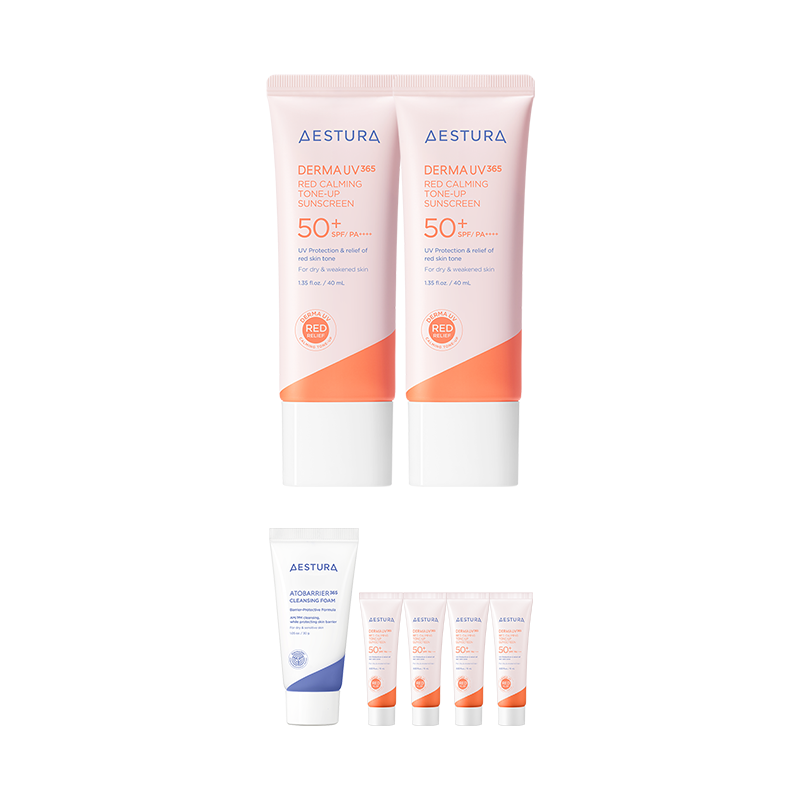 [더블]더마UV365 레드진정 톤업 선크림 40mlX2개 SPF50+ PA++++(본품1개 용량 추가 증정)